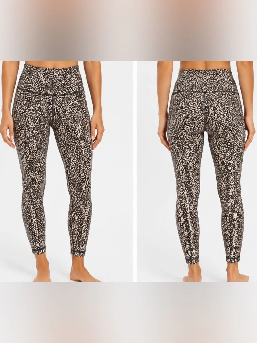 Athleta Olive Green Multi Salutation Stash Pocket 7/8 Legging- XS